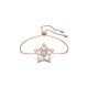 Pulseira Swarovski Stella Combinação de Lapidações Estrela Branca Lacado a Rosa Dourado