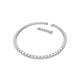 Colar Swarovski Millenia Lapidação Quadrada Branco Lacado a Ródio