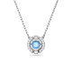Colar Swarovski Sparkling Dance Lapidação Redonda Azul Lacado a Ródio