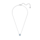 Colar Swarovski Sparkling Dance Lapidação Redonda Azul Lacado a Ródio
