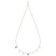 Colar Swarovski Symbolic Lua Infinito Mão Olho Grego e Ferradura Azul Lacado a Rosa Dourado