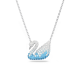 Pingente Swarovski Iconic Swan Cisne Azul Lacado a Ródio