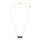 Colar Swarovski Iconic Swan Cisne Preto Lacado a Rosa Dourado