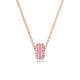 Pingente Swarovski Stone Rosa Lacado a Rosa Dourado