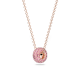 Pingente Swarovski Stone Rosa Lacado a Rosa Dourado