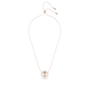 Pingente Swarovski Hollow Branco Lacado a Rosa Dourado