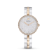 Relógio Swarovski Cosmopolitan Fabrico Suiço Pulseira de Metal Branco Acabamento de Combinação de Metais