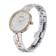 Relógio Swarovski Cosmopolitan Fabrico Suiço Pulseira de Metal Branco Acabamento de Combinação de Metais