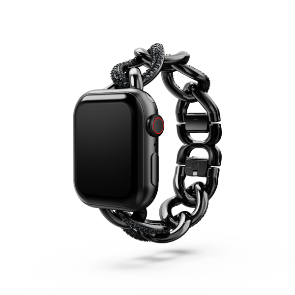 Correia Swarovski em Corrente Sparkling, para O Apple Watch® 40 Mm & 41 Mm, Preta, Acabamento a Preto
