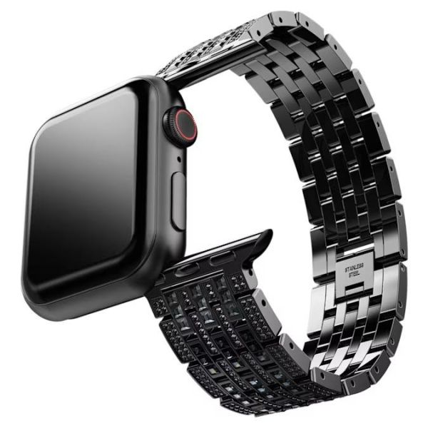 Bracelet Swarovski tipo princesa Sparkling Para o Apple Watch® 40 mm & 41 mm, Acabamento a preto