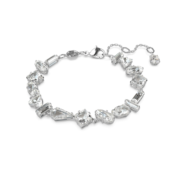 Pulseira Swarovski Mesmera, Combinação de Lapidações, Branca, Lacado a Ródio