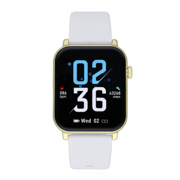 Smartwatch Watx And Co Rider / Ipgold Case / White Silicon