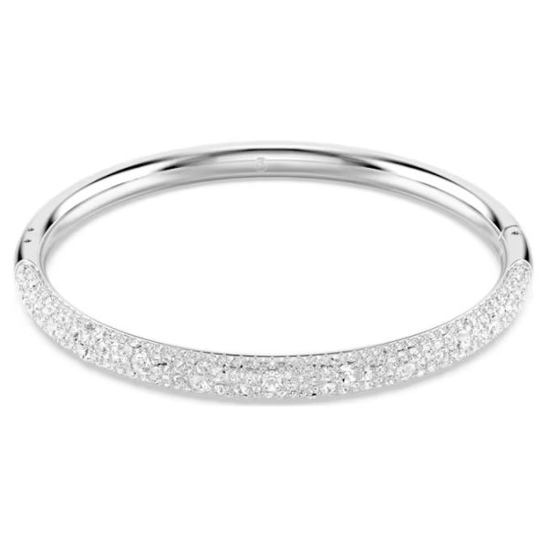 Bracelete Swarovski Meteora Snow Pavé Branca Lacado Ródio