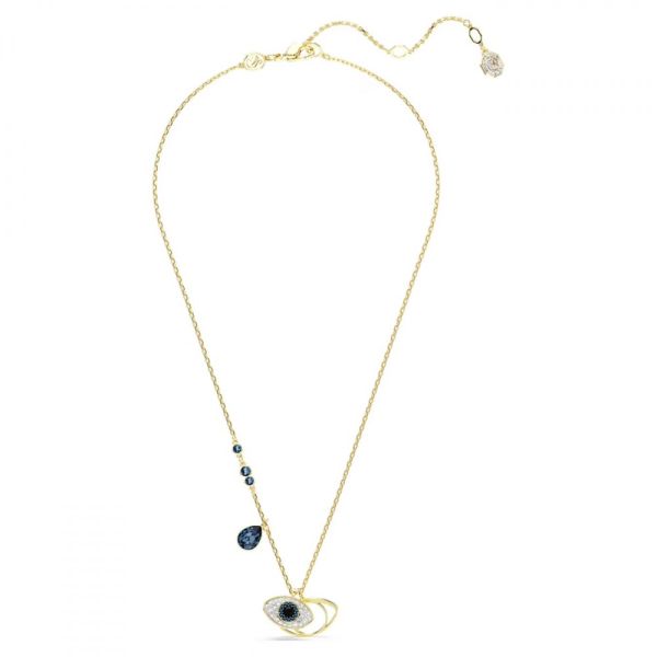  Pingente Swarovski Symbolica Olho grego, Azul, Lacado a dourado
