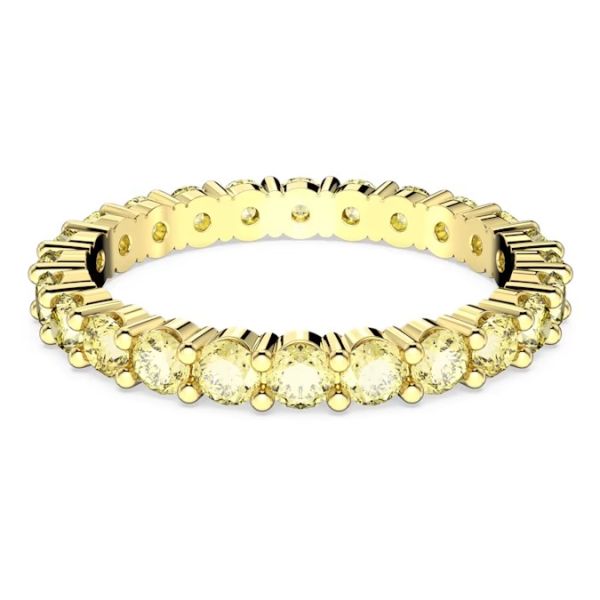 Anel Swarovski Matrix redonda Amarelo dourado