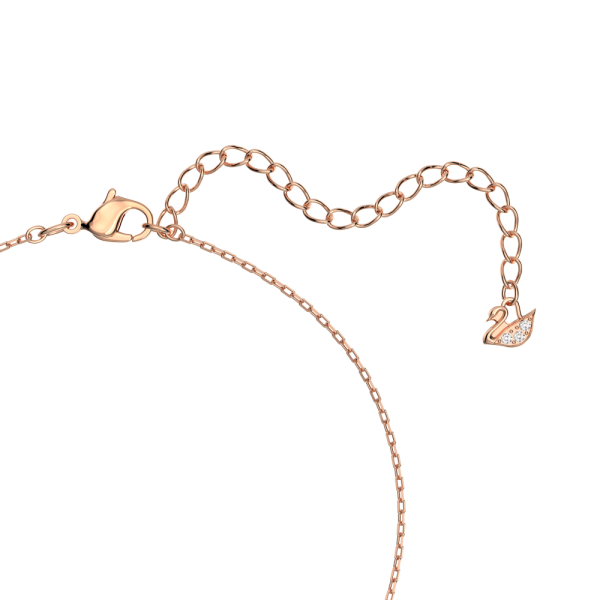 Colar Swarovski Sparkling Dance Lapidação Redonda Branco Lacado a Rosa Dourado