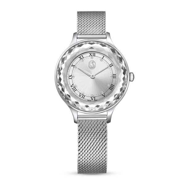 Relógio Swarovski Octea Nova Fabrico Suiço Pulseira de Metal Prateado Aço Inoxidável 5650039