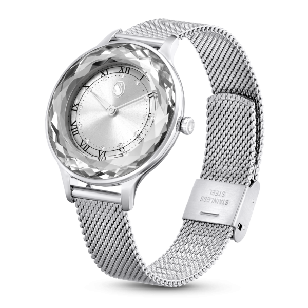 Relógio Swarovski Octea Nova Fabrico Suiço Pulseira de Metal Prateado Aço Inoxidável 5650039