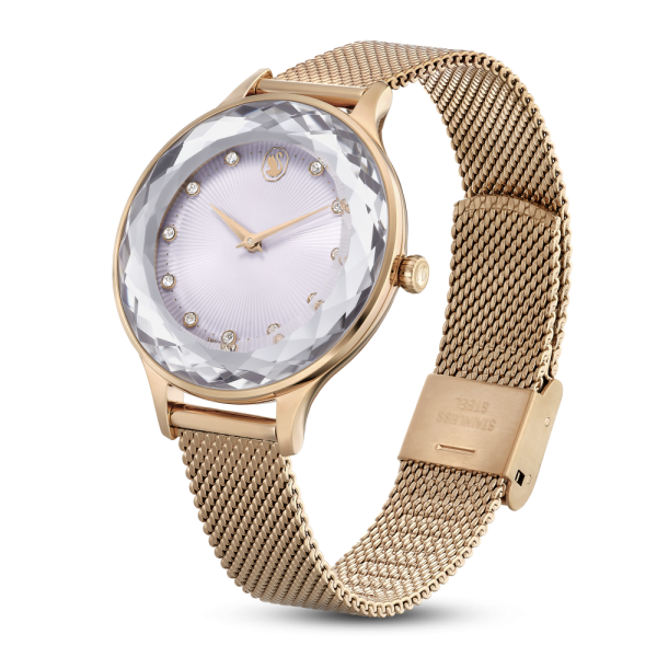 Relógio Swarovski Octea Nova Fabrico Suiço Pulseira de Metal Tom Dourado Rosa Acabamento em Rosa Dourado 5650011