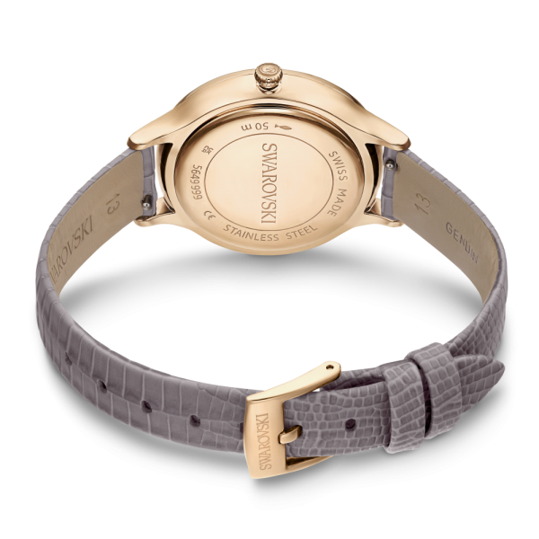 Relógio Swarovski Octea Nova Fabrico Suiço Pulseira Bege Acabamento em Rosa Dourado 5649999
