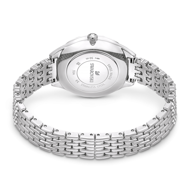 Relógio Swarovski Attract Fabrico Suiço Pavé Total Pulseira de Metal Prateado Aço Inoxidável 5644062