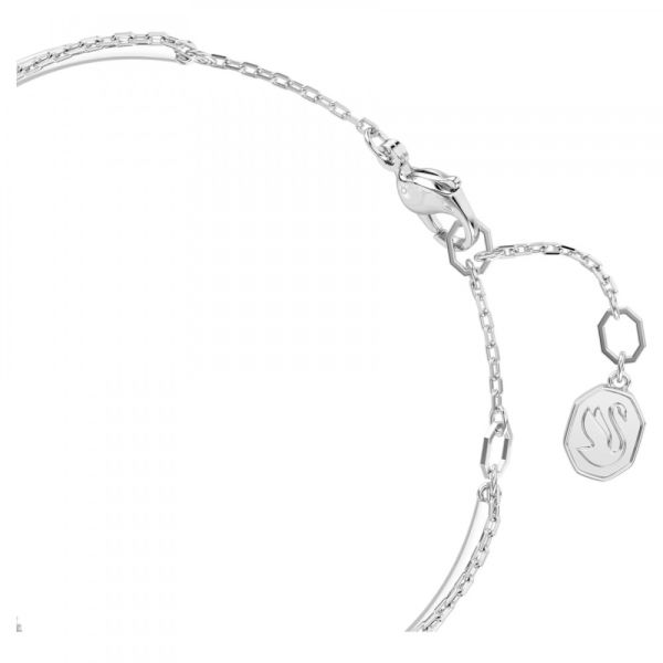 Bracelete Swarovski Hyperbola Infinity Branca Lacado a Ródio