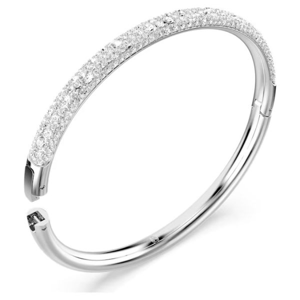 Bracelete Swarovski Meteora Snow Pavé Branca Lacado a Ródio L