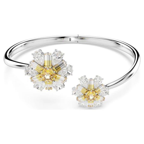 Bracelete Swarovski Idyllia Flor Amarelo Lacado a Ródio