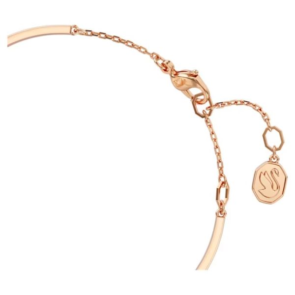 Bracelete Swarovski Hyperbola Infinity Branca Lacado a Rosa Dourado