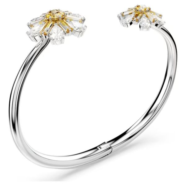 Bracelete Swarovski Idyllia Flor Amarelo Lacado a Ródio