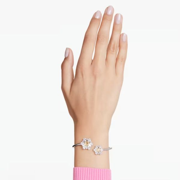 Bracelete Swarovski Idyllia Flor Amarelo Lacado a Ródio