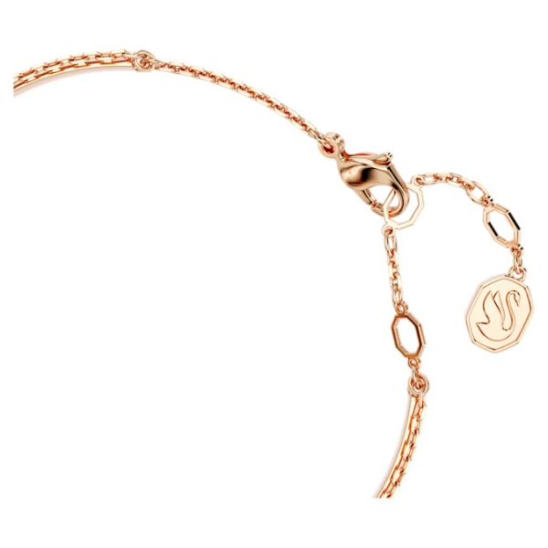 Bracelete Swarovski Swan Cisne Preto Lacado a Rosa Dourado M