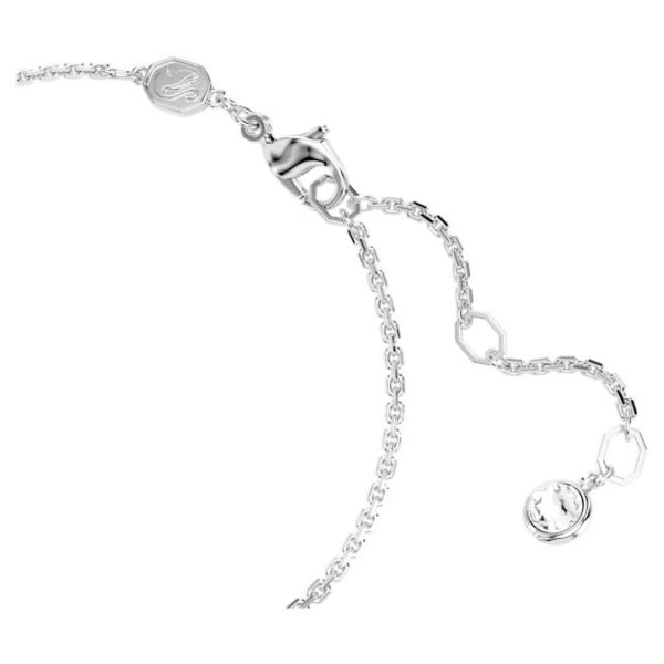 Pulseira Swarovski Hyperbola Infinity Branca Lacado a Ródio