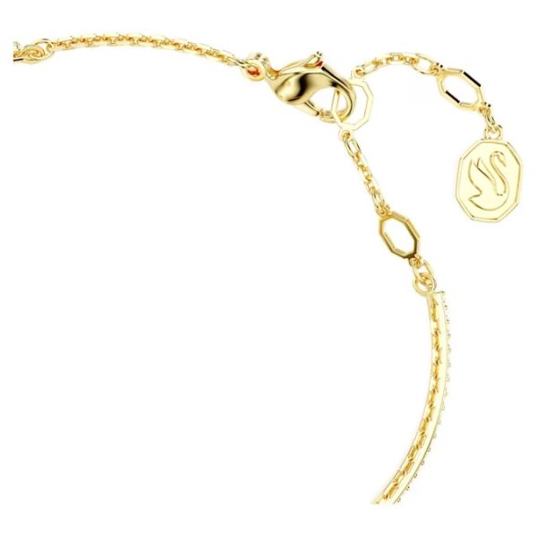 Bracelete Swarovski Chroma Coração Vermelha Lacado a Dourado