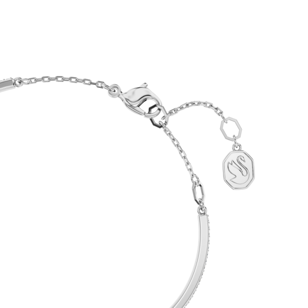 Bracelete Swarovski Luna Lua Branca Lacado a Ródio
