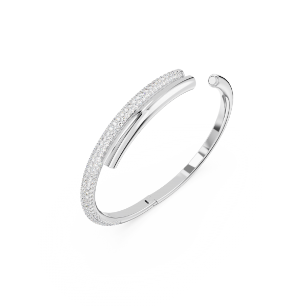 Bracelete Swarovski Dextera Fecho Magnético Branca Lacado a Ródio