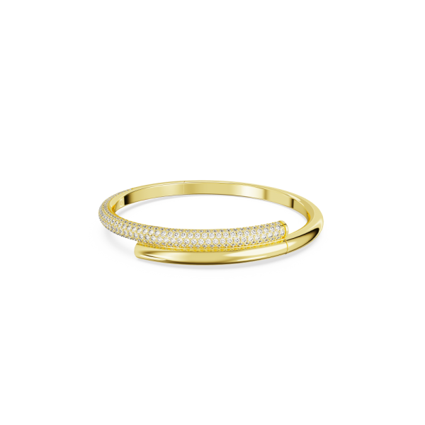 Bracelete Swarovski Dextera Fecho Magnético Branca Lacado a Dourado