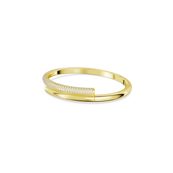 Bracelete Swarovski Dextera Fecho Magnético Branca Lacado a Dourado