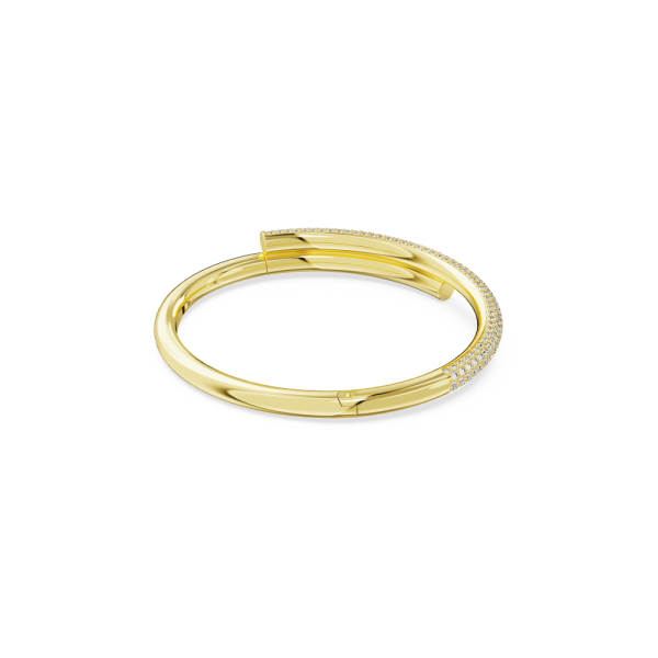 Bracelete Swarovski Dextera Fecho Magnético Branca Lacado a Dourado