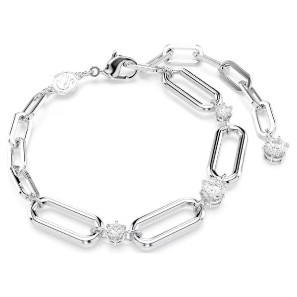 Pulseira Swarovski Constella Branca Lacado a ródio