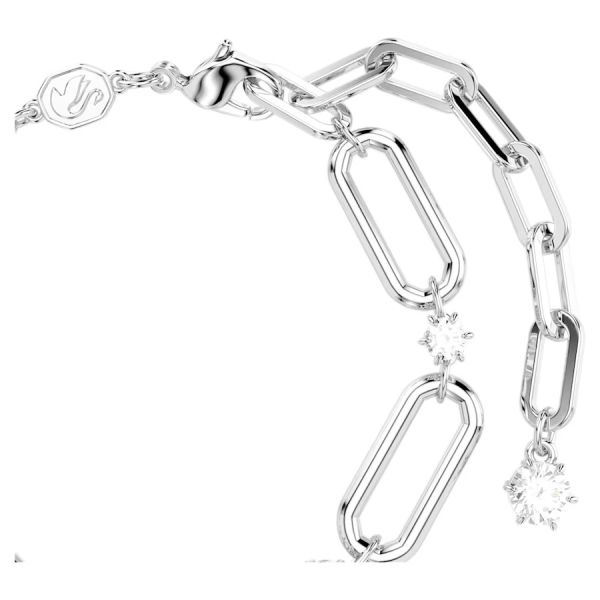 Pulseira Swarovski Constella Branca Lacado a ródio