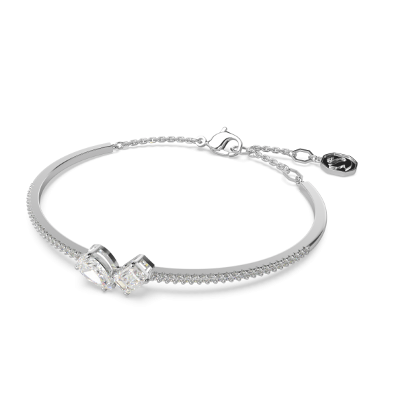 Bracelete Swarovski Mesmera Combinação de Lapidações Branca Lacado a Ródio
