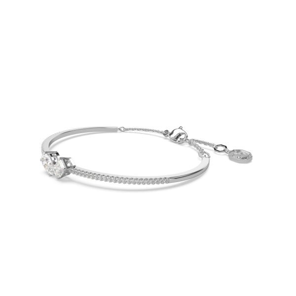 Bracelete Swarovski Mesmera Combinação de Lapidações Branca Lacado a Ródio