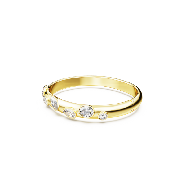 Bracelete Swarovski Dextera Combinação de Lapidações Branca Lacado a Dourado S