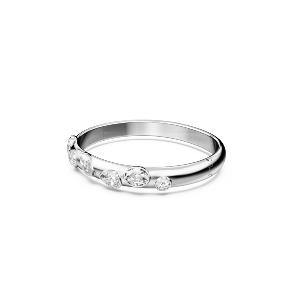 Bracelete Swarovski Dextera Combinação de Lapidações Branca Lacado a Ródio