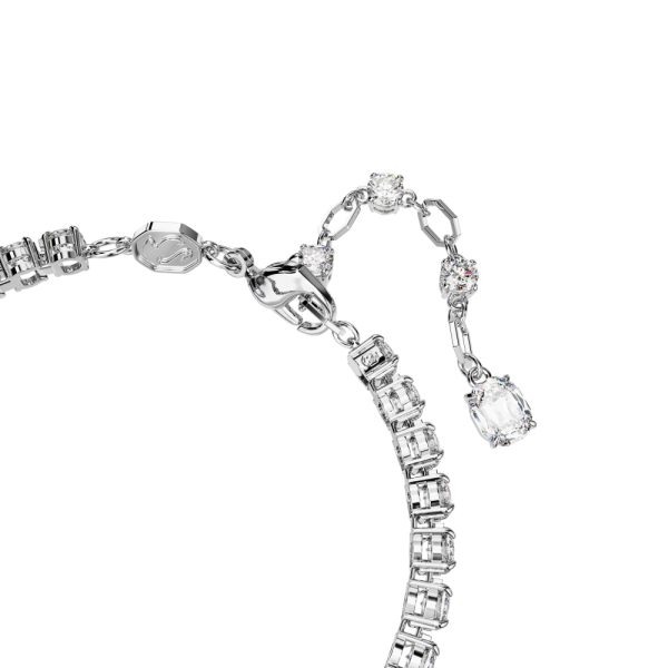 Pulseira Swarovski Matrix Tennis Combinação de Lapidações Verde Lacado a Ródio