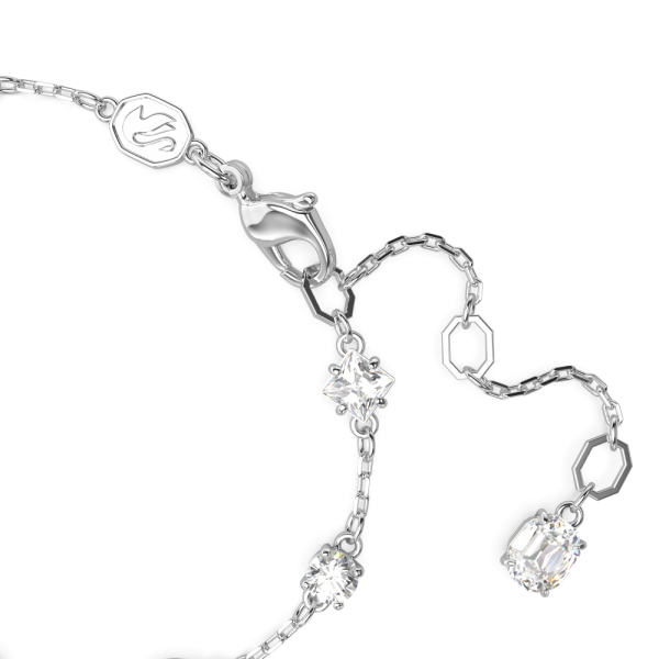 Pulseira Swarovski Mesmera Combinação de Lapidações Design Disperso Branca Lacado a Ródio