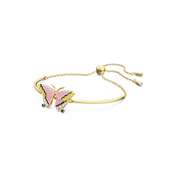 Pulseira Swarovski Idyllia Borboleta Multicor Lacado a Dourado