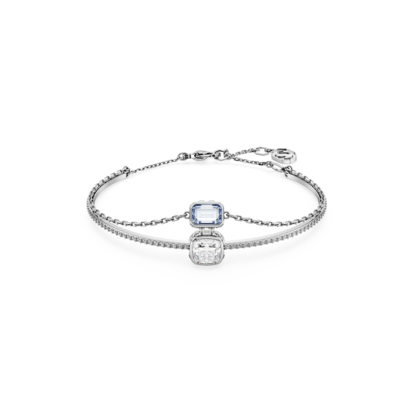 Bracelete Swarovski Stilla Combinação de Lapidações Azul Lacado a Ródio