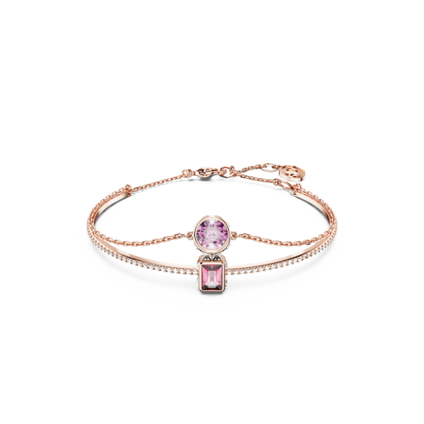 Bracelete Swarovski Stilla Combinação de Lapidações Rosa Lacado a Rosa Dourado
